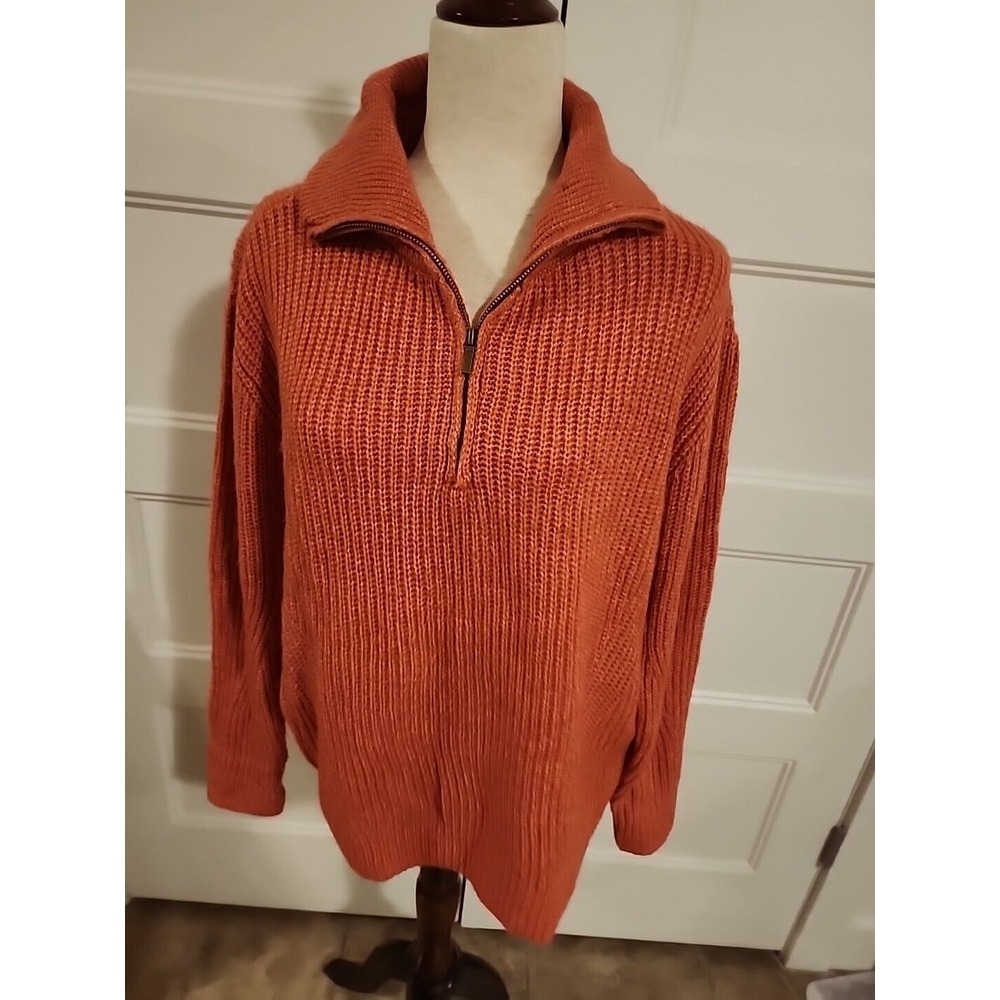 St. John's Bay XXL Coral 1/2 Zip Sweater